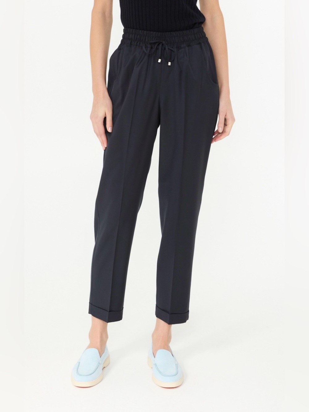 Zara women Black Drawstring Trousers size Small NEW WITHOUT TAG